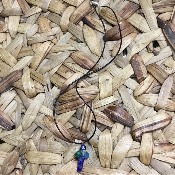 Glass floral cross necklace - Picture 2 of 3